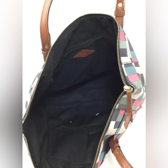 Fossil Rachel Pixel Grid Multicolor Shoulder Bag With Wallet - Picture 7 of 10